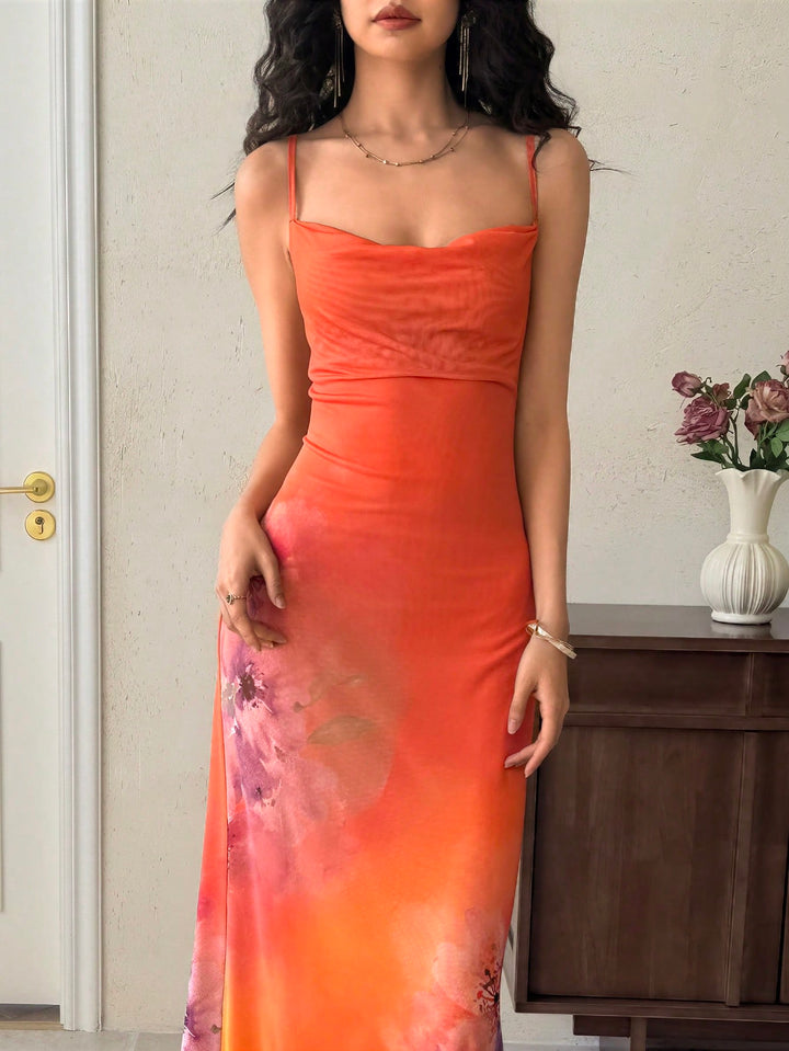 Rochie maxi SHEIN, mix culori