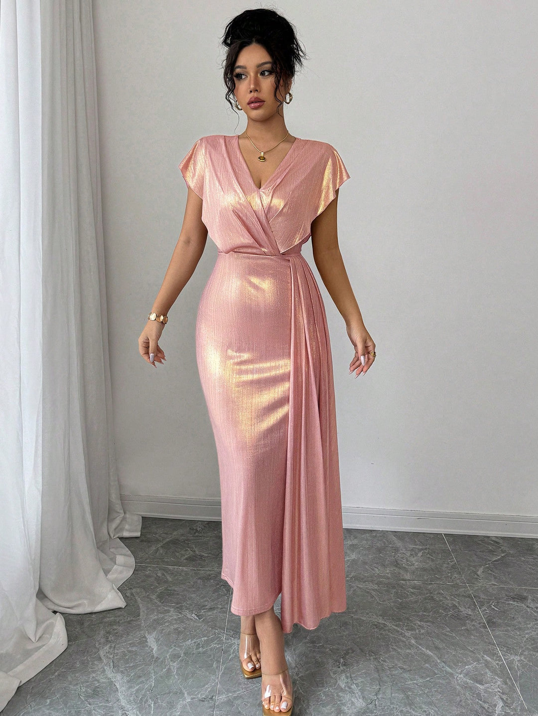 Rochie maxi SHEIN, roz