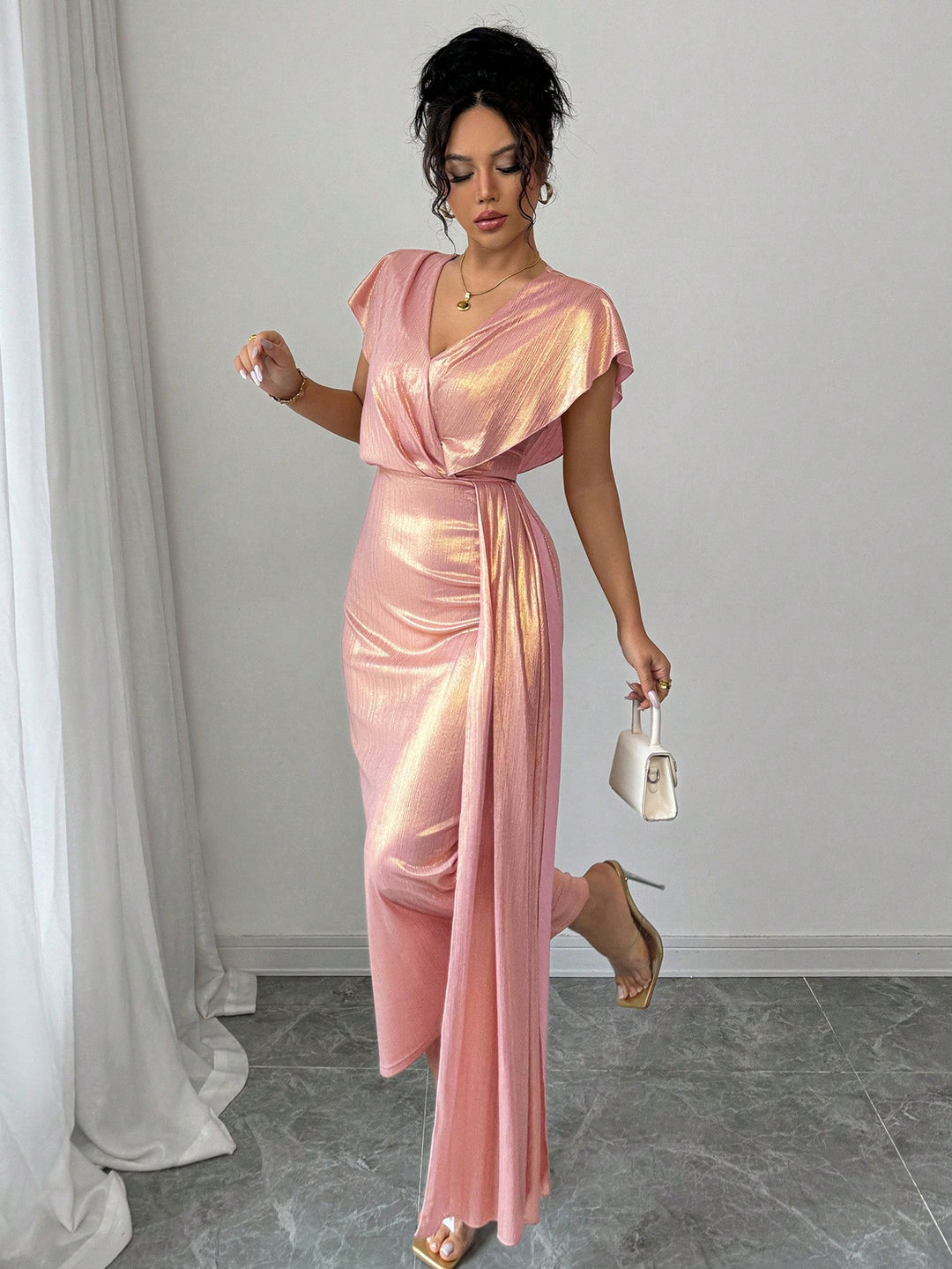 Rochie maxi SHEIN, roz