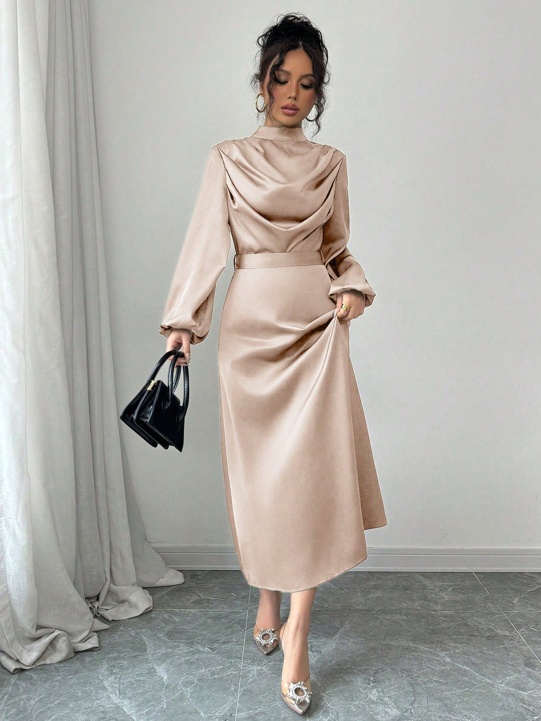 Rochie maxi SHEIN, kaki
