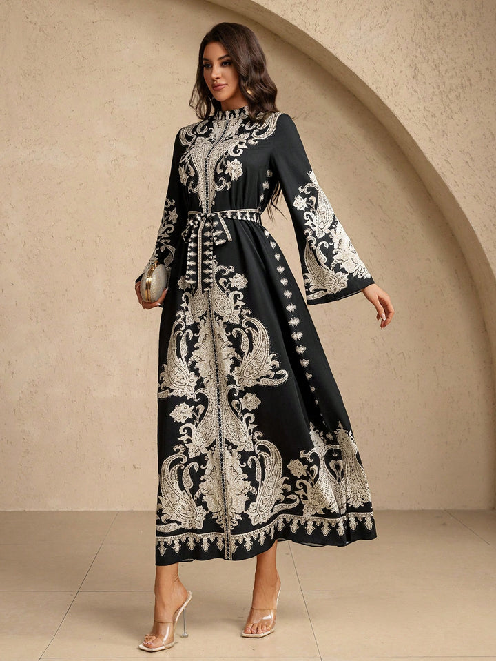 Set caftan și jalabiya SHEIN, negru