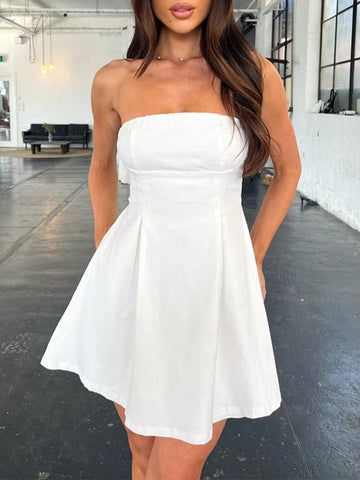 Rochie mini SHEIN, alb