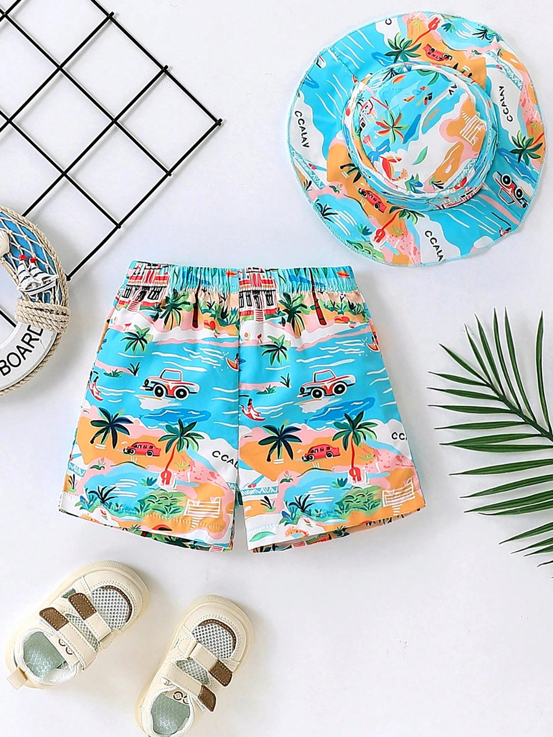 Set short și pălărie SHEIN, mix culori