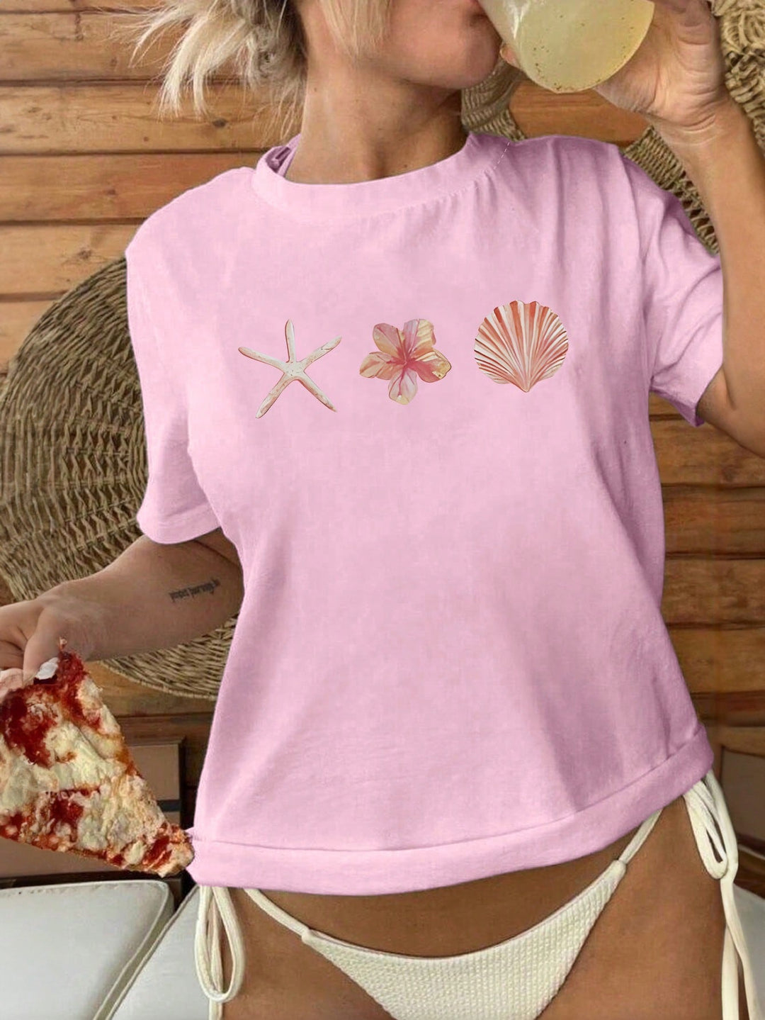 Tricou SHEIN, roz
