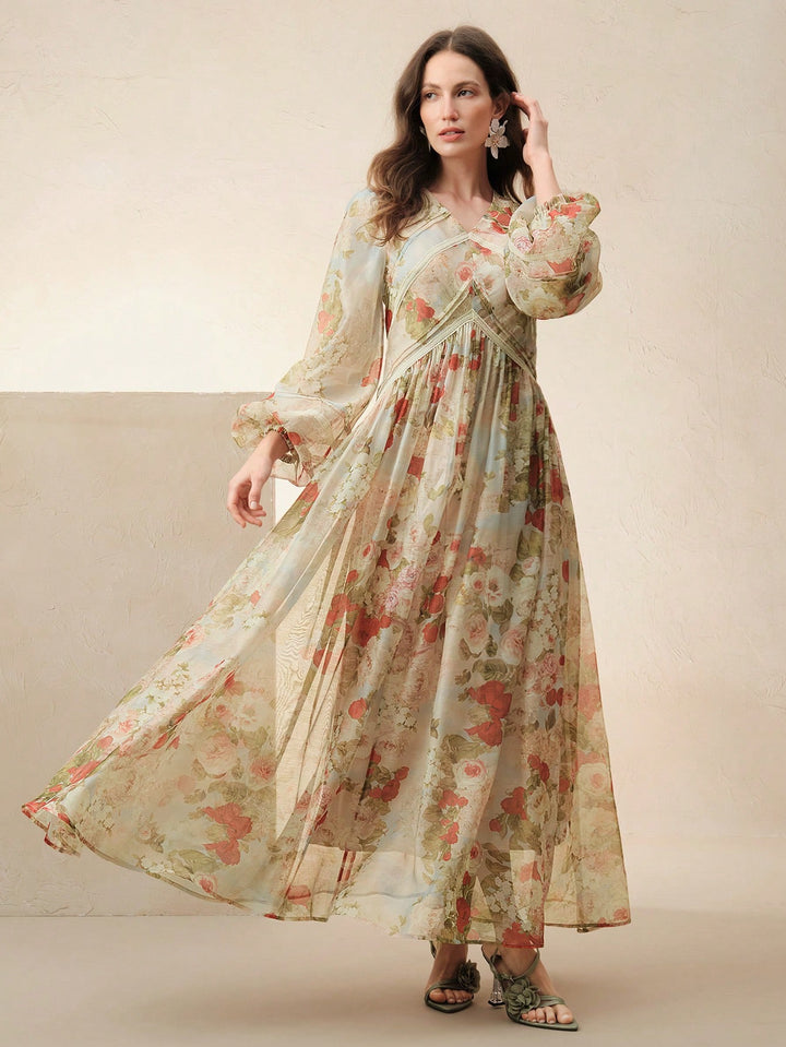 Rochie maxi SHEIN, bej