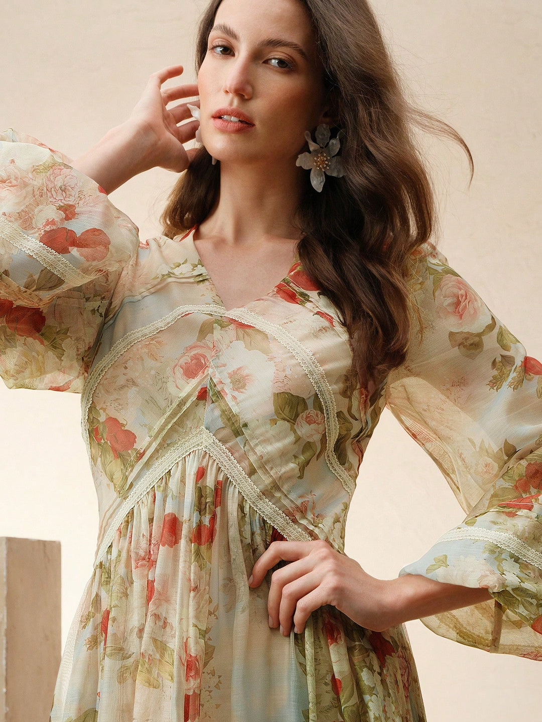 Rochie maxi SHEIN, bej