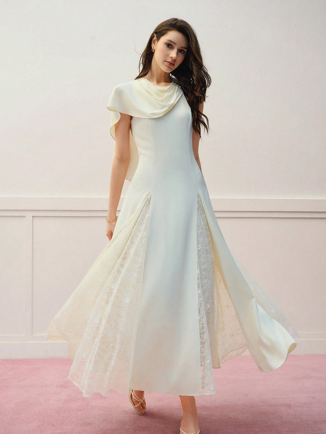 Rochie maxi SHEIN, bej
