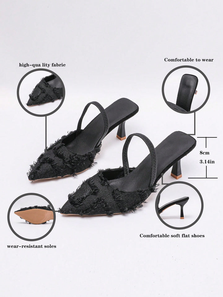 Pantofi cu toc SHEIN, negru