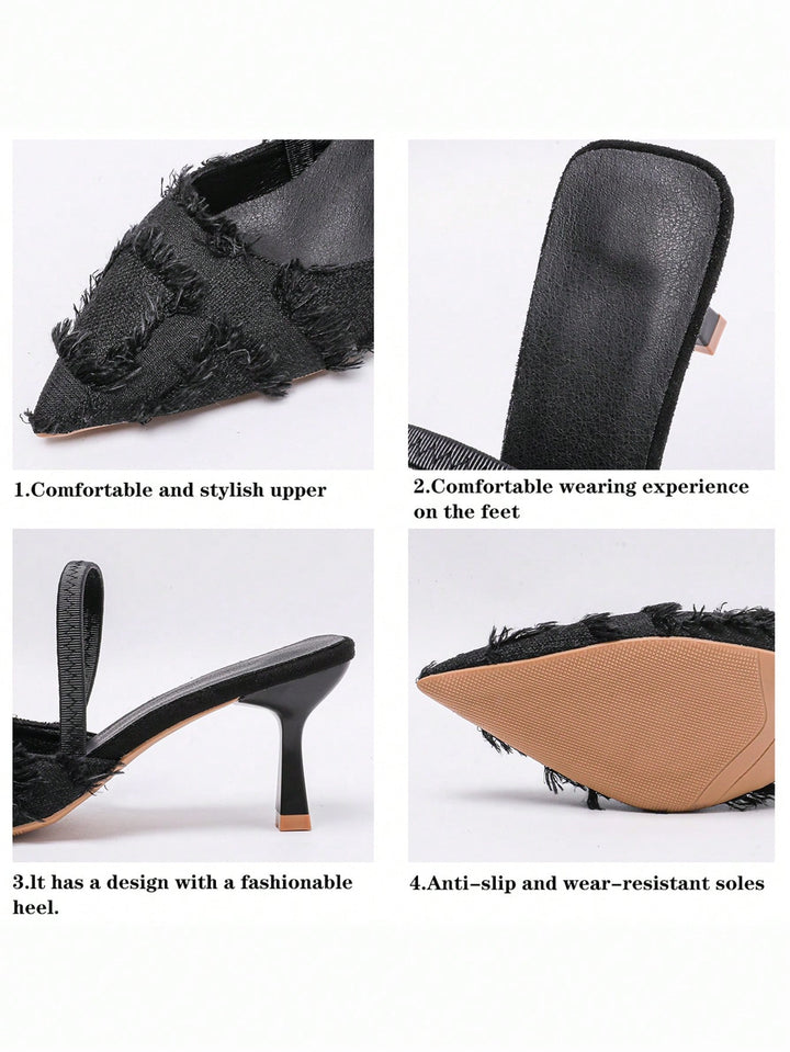 Pantofi cu toc SHEIN, negru
