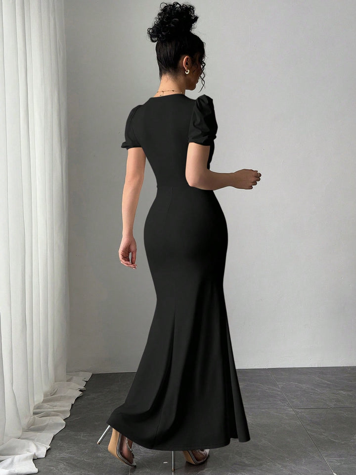 Shein maxi ruha, fekete
