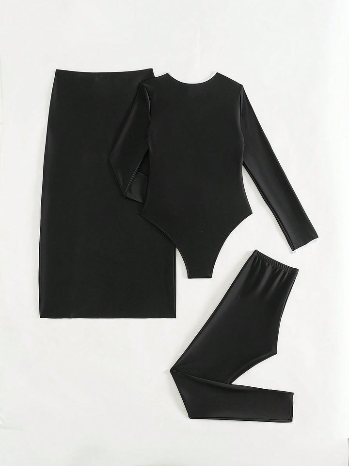 Costum de baie SHEIN, negru