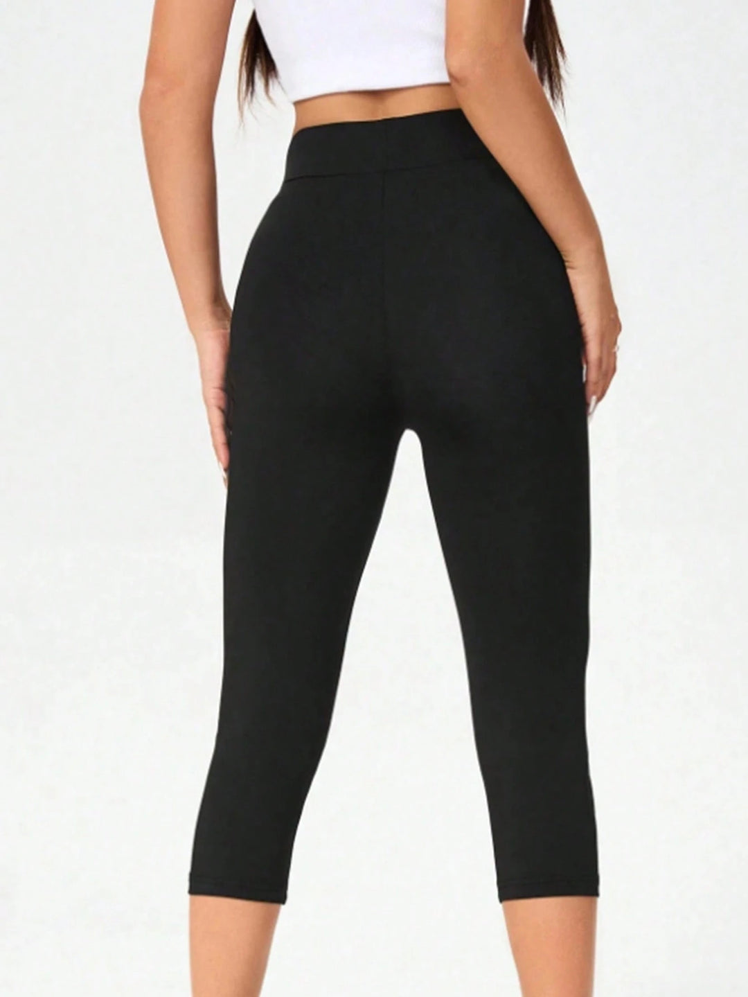 SHEIN 3/4 leggings, fekete