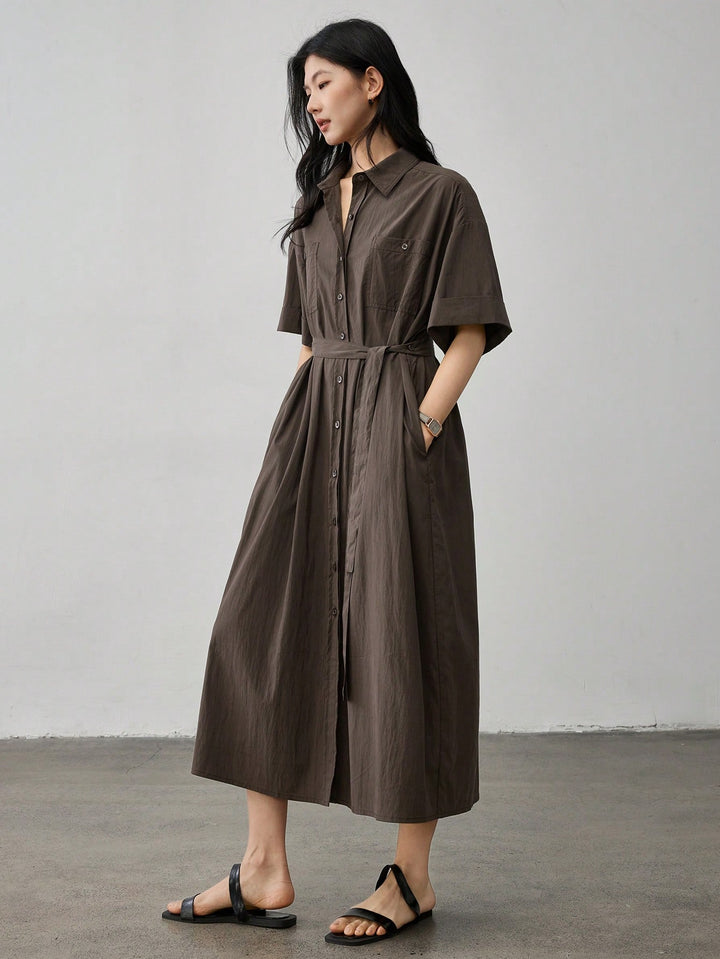 Rochie midi SHEIN, maro