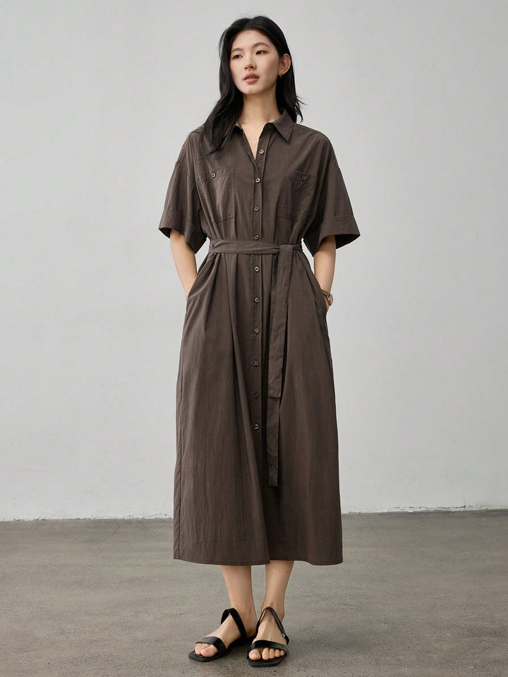 Rochie midi SHEIN, maro
