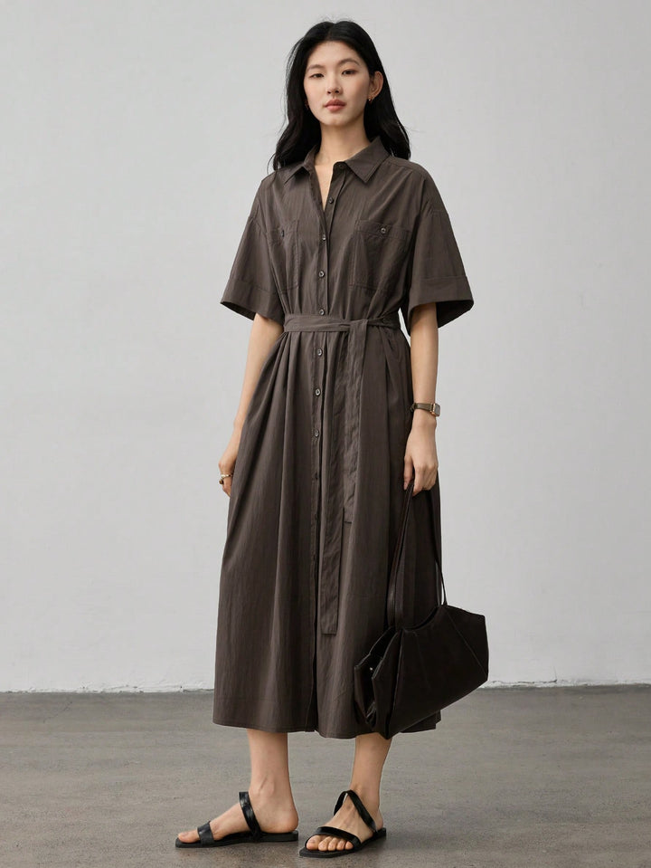 Rochie midi SHEIN, maro