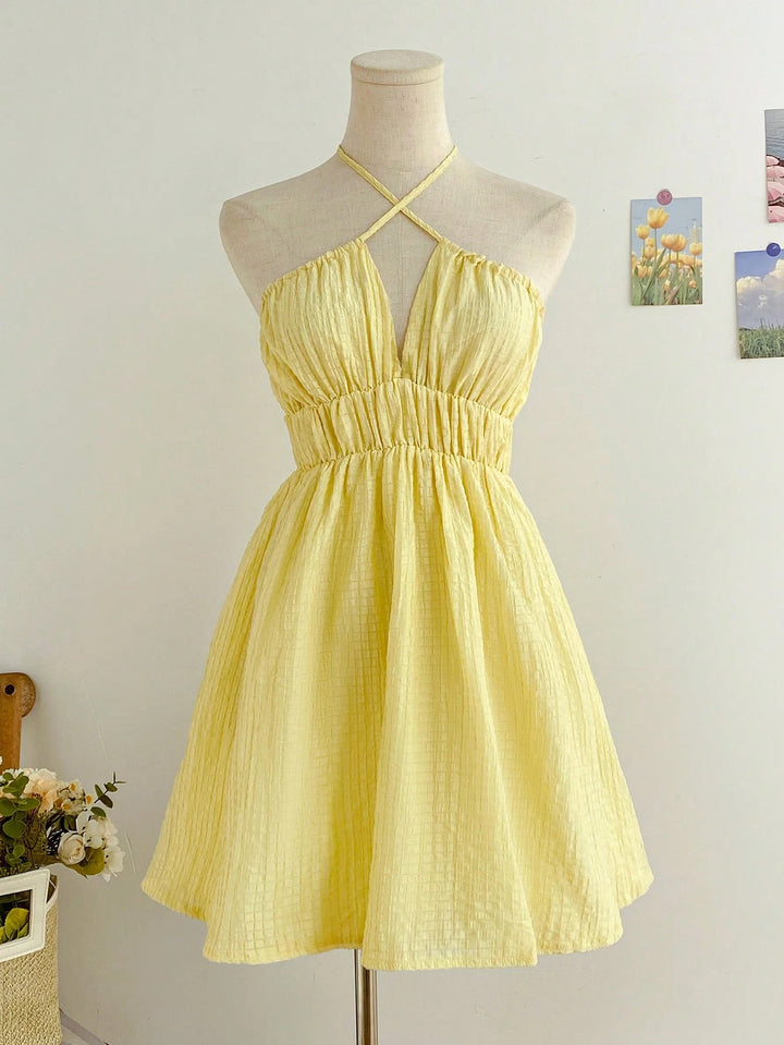 Rochie mini SHEIN, galben