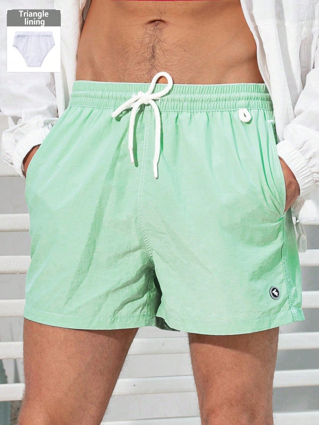 Short de plajă SHEIN, verde