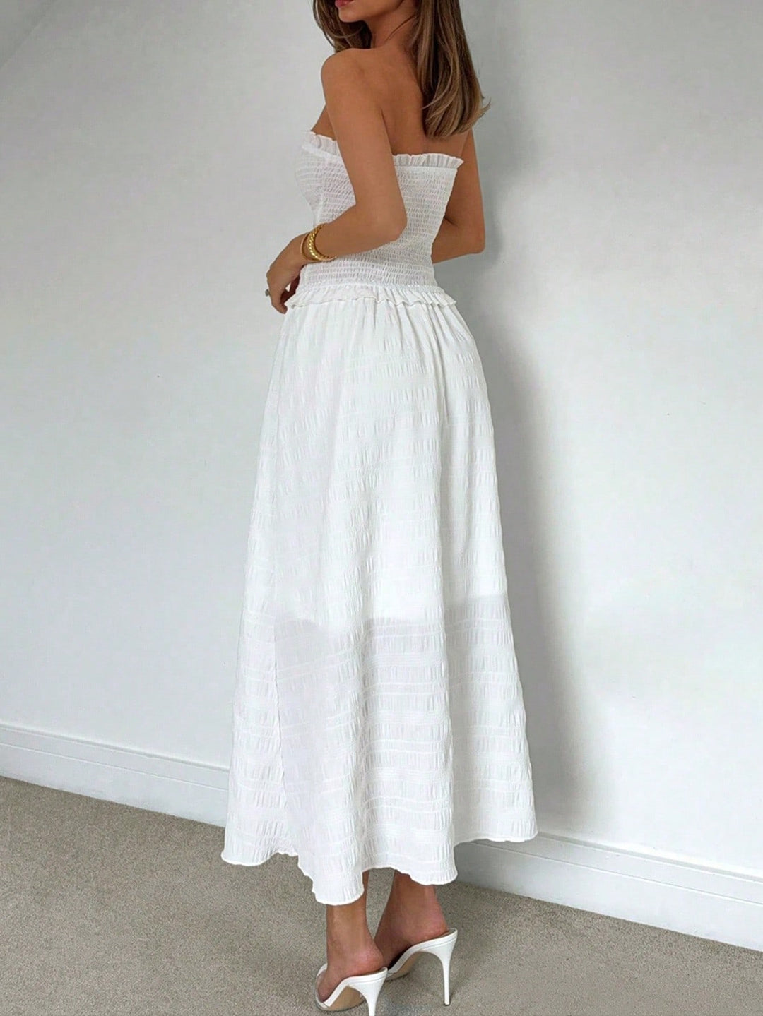 Rochie midi SHEIN, alb