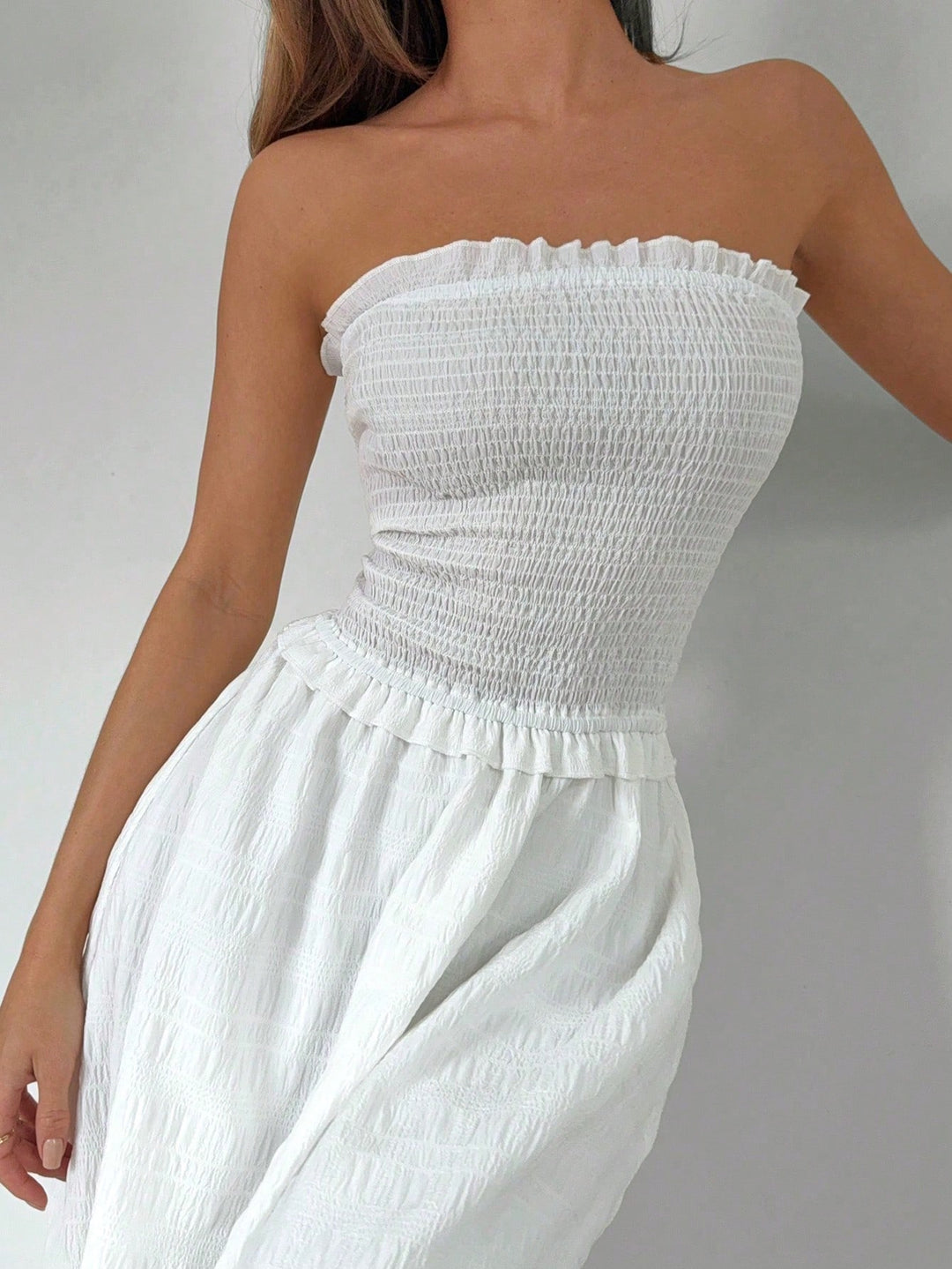 Rochie midi SHEIN, alb