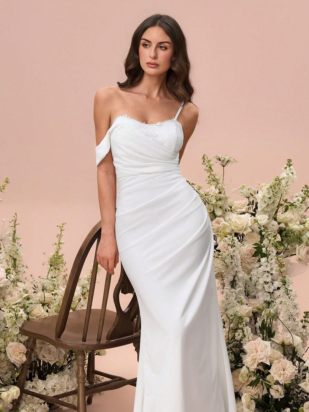 Rochie maxi SHEIN, alb