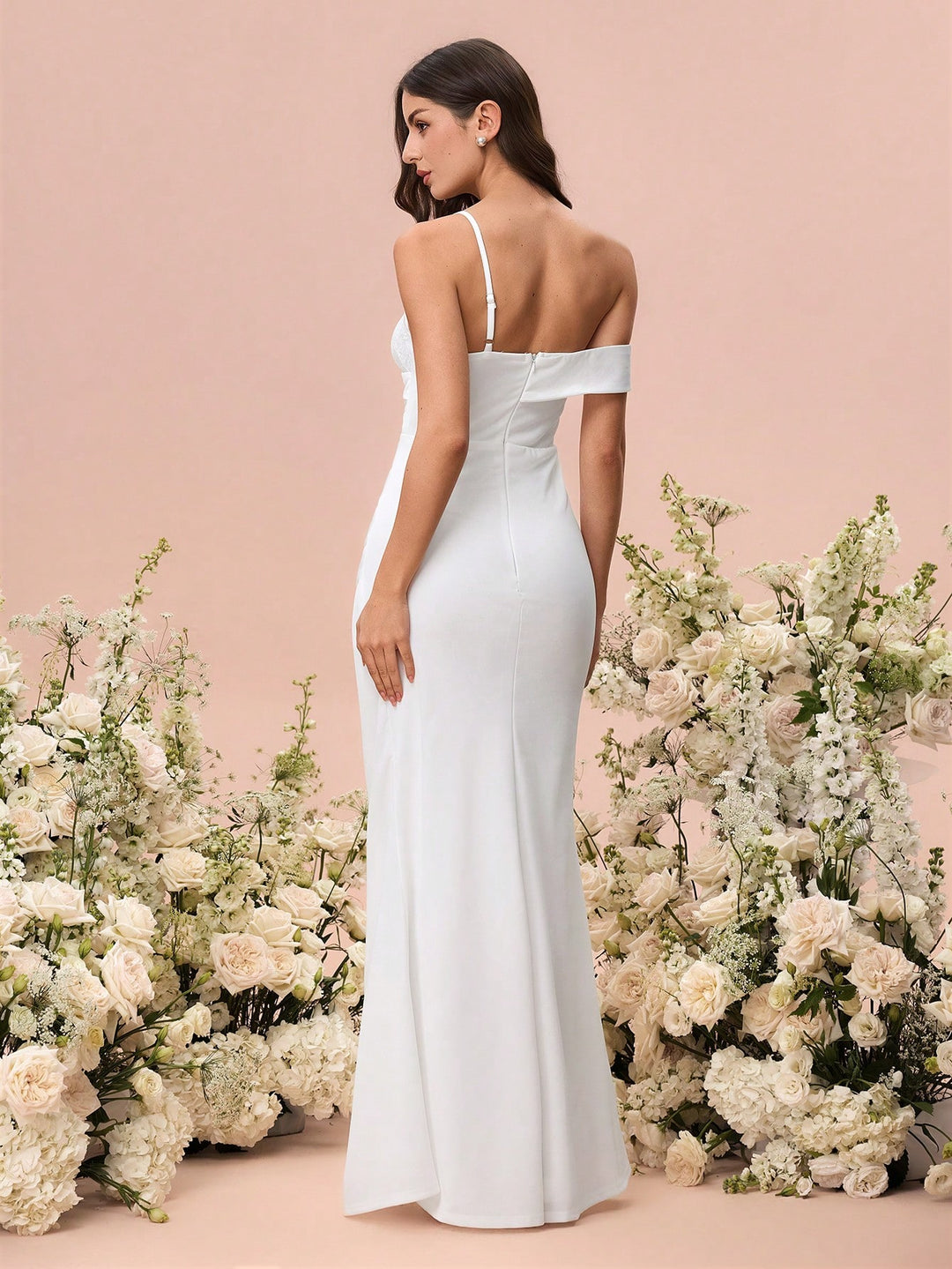 Rochie maxi SHEIN, alb