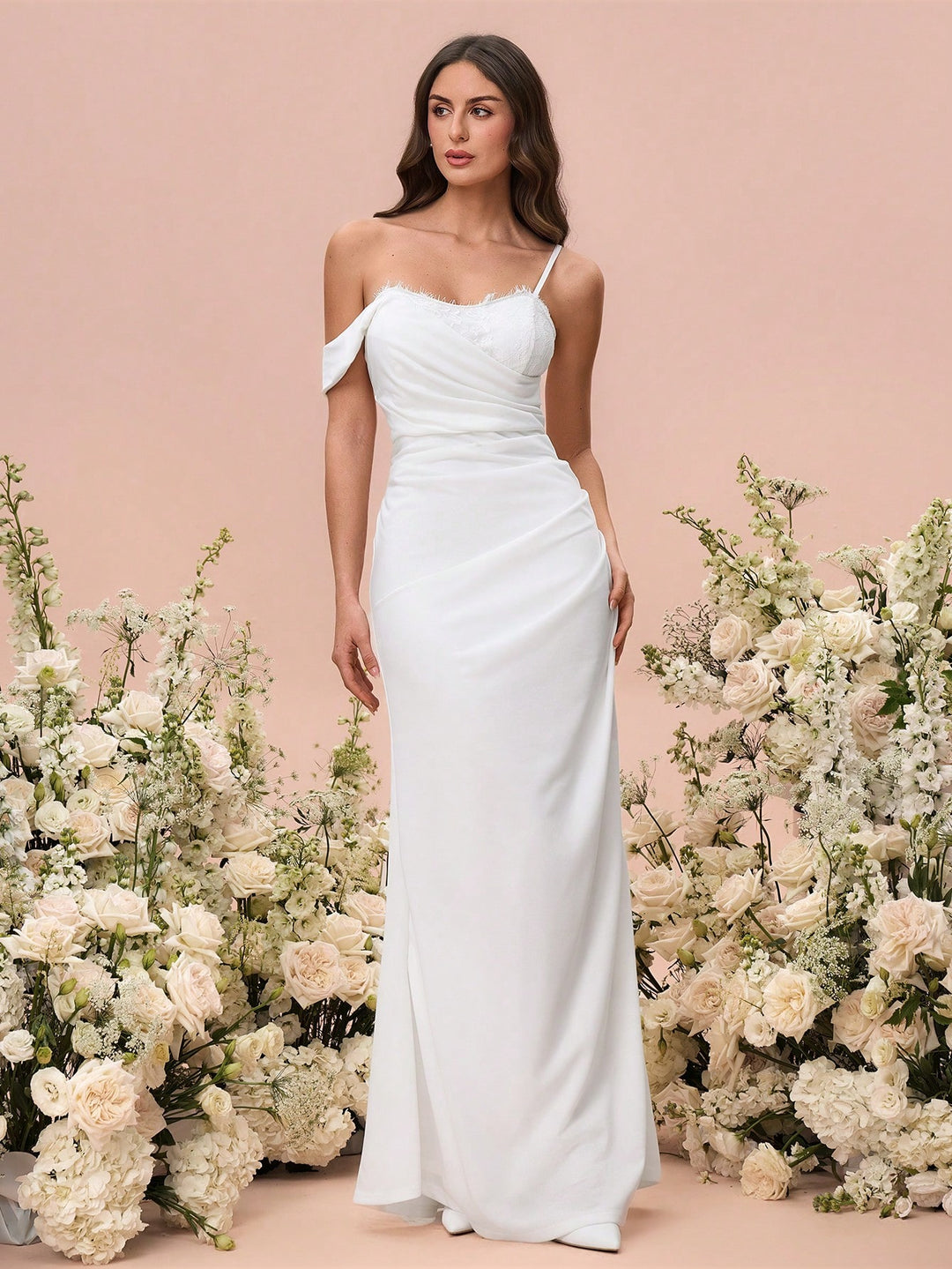Rochie maxi SHEIN, alb