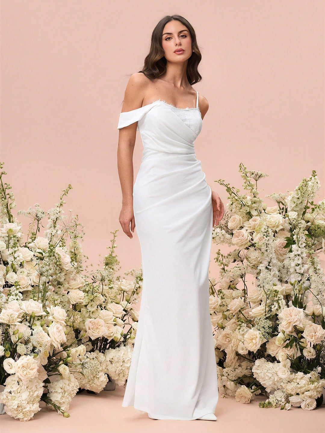 Rochie maxi SHEIN, alb