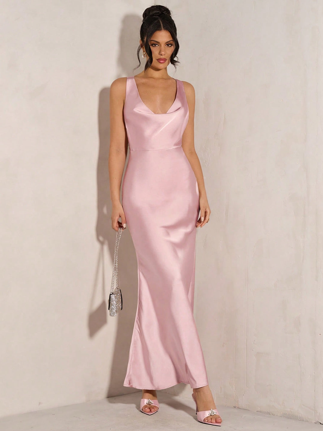 Rochie maxi SHEIN, roz