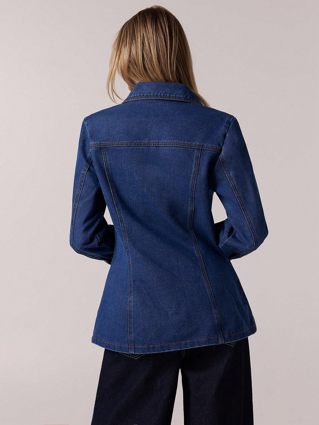Jachetă denim SHEIN, albastru