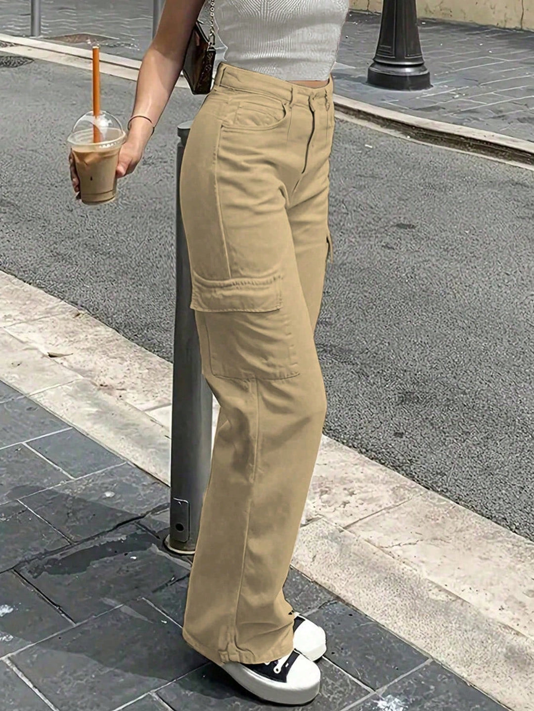 Pantaloni SHEIN, kaki