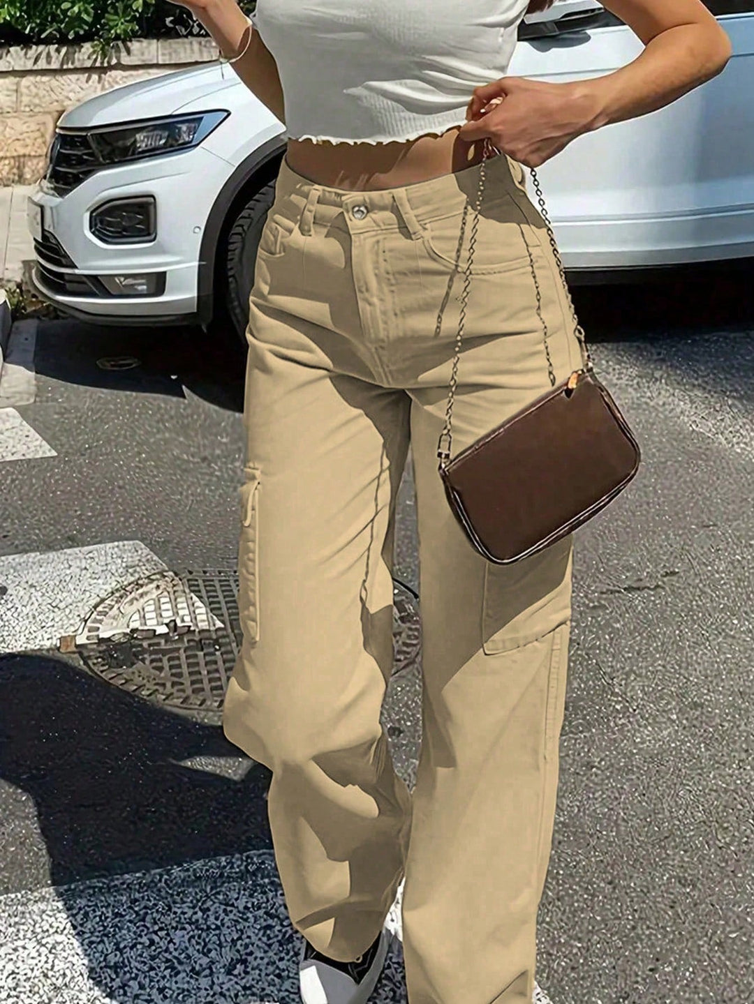 Pantaloni SHEIN, kaki