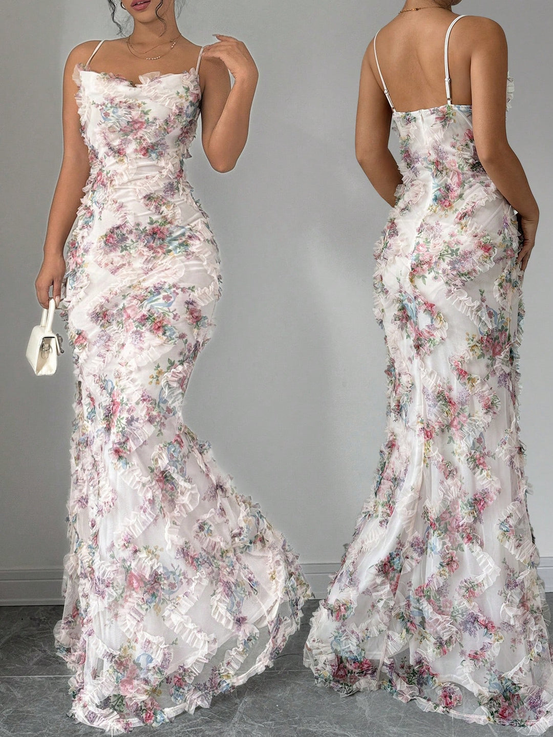 Rochie maxi SHEIN, mix culori