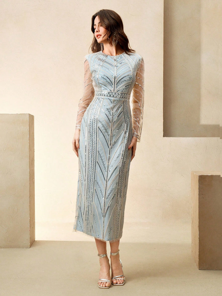 Rochie maxi SHEIN, albastru