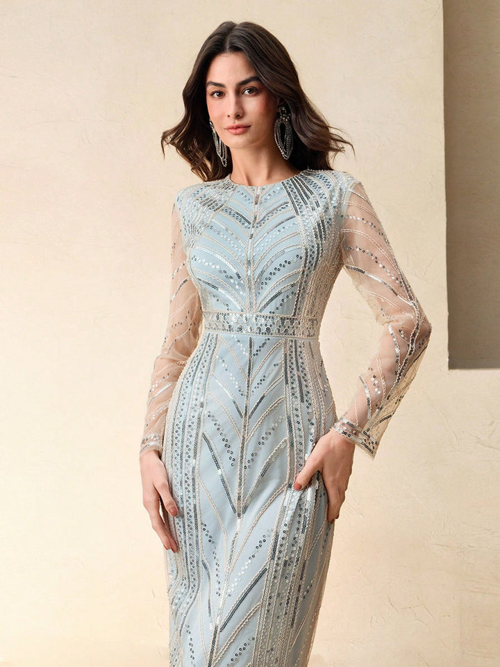 Rochie maxi SHEIN, albastru
