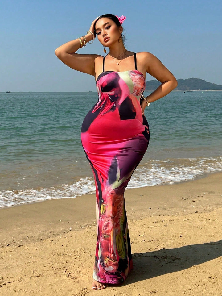 Rochie maxi SHEIN, mix culori