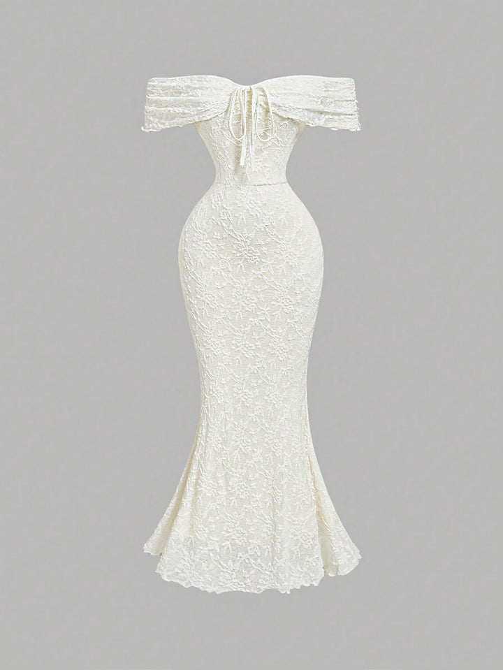 Rochie maxi SHEIN, crem
