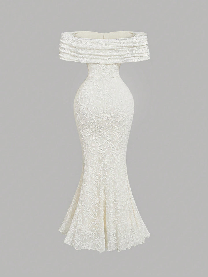 Rochie maxi SHEIN, crem
