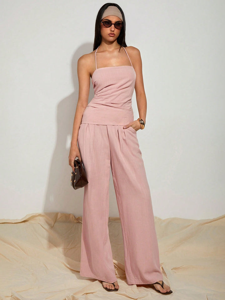 Pantaloni SHEIN, roz