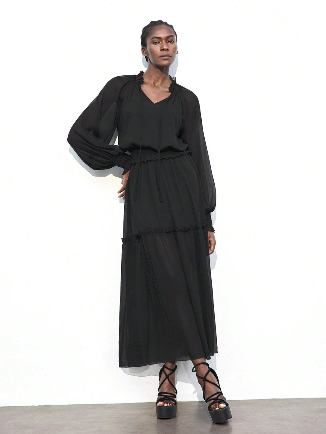 Rochie maxi SHEIN, negru