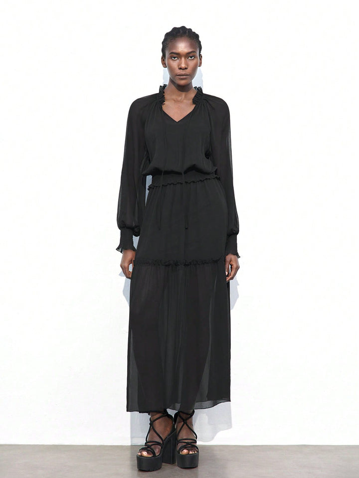 Rochie maxi SHEIN, negru