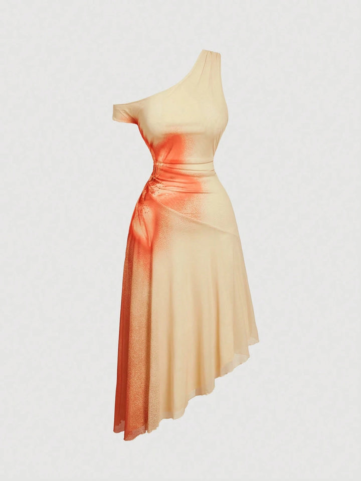 Rochie midi SHEIN, mix culori