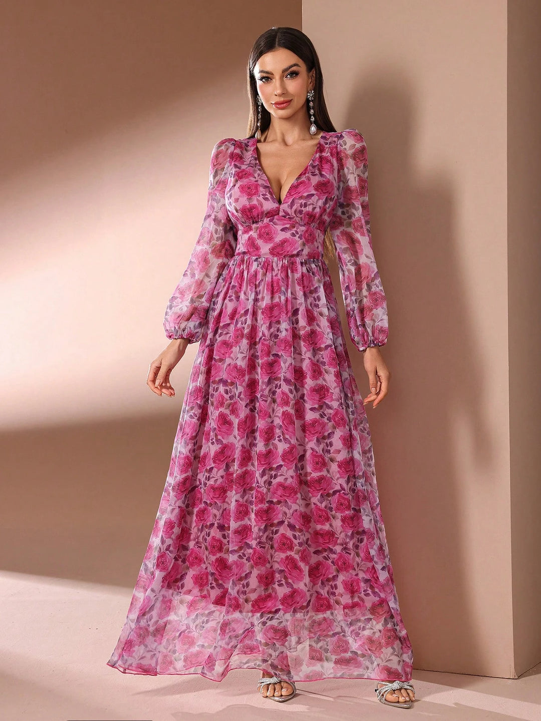 Rochie maxi SHEIN, mix culori