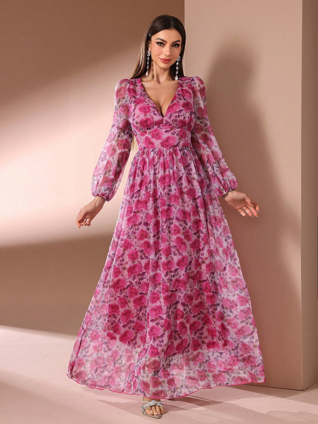 Rochie maxi SHEIN, mix culori