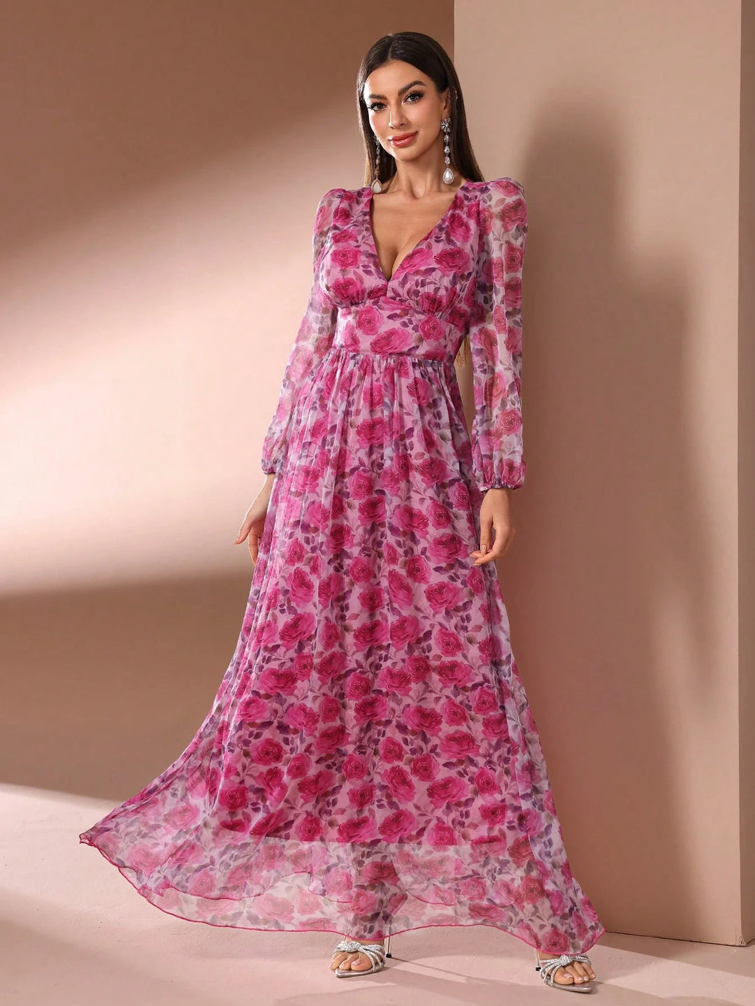 Rochie maxi SHEIN, mix culori
