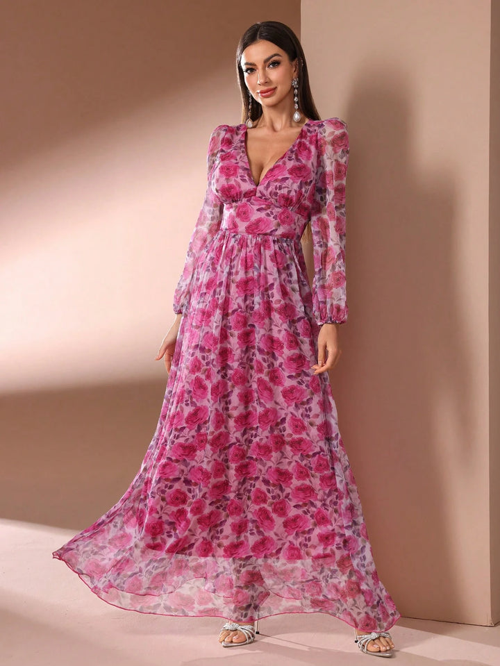 Rochie maxi SHEIN, mix culori