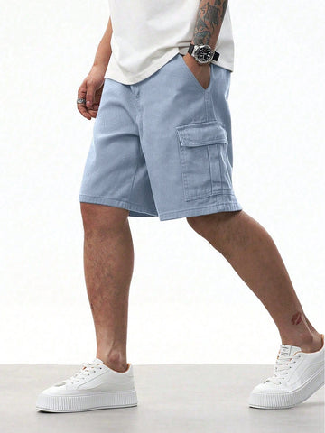 Pantaloni scurți SHEIN, albastru