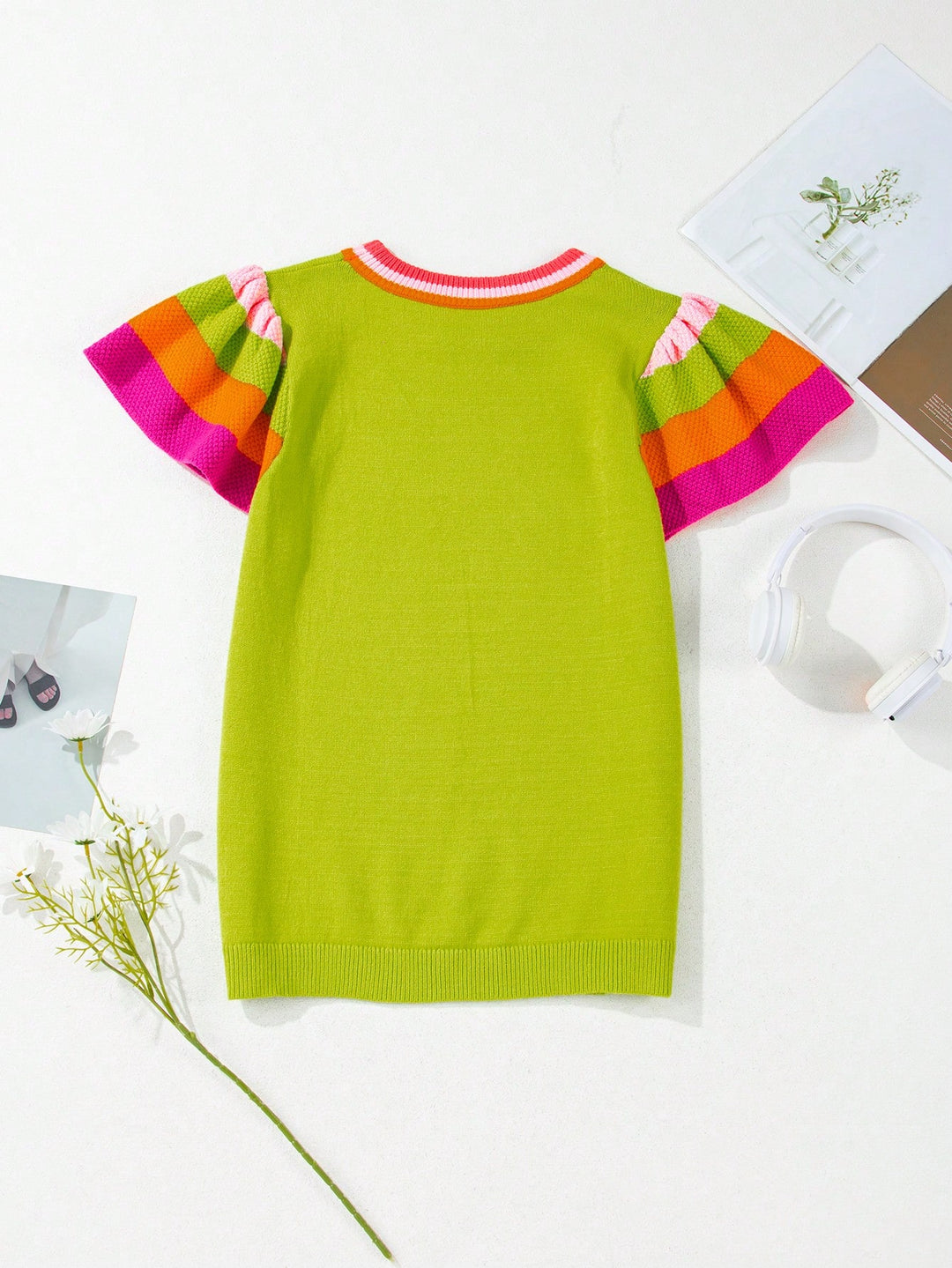 Top tricotat SHEIN, galben