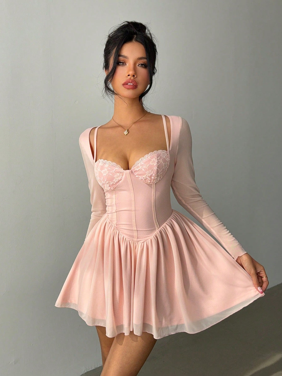 Rochie mini SHEIN, roz