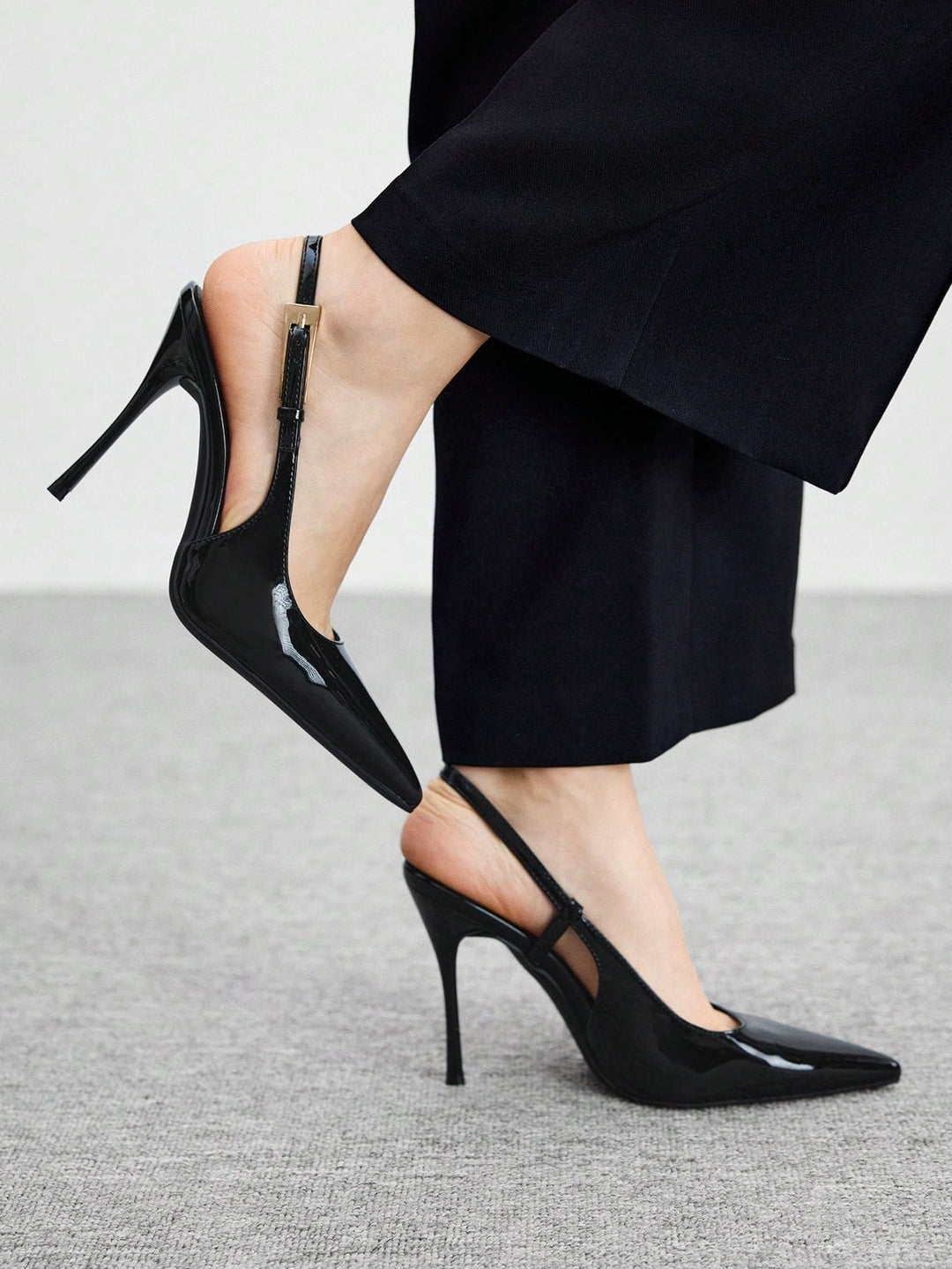 Pantofi cu toc SHEIN, negru