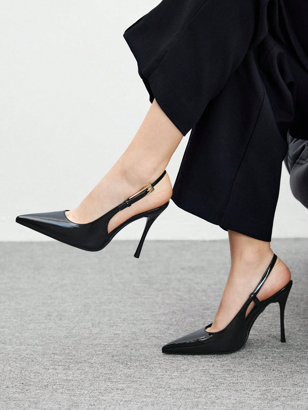 Pantofi cu toc SHEIN, negru